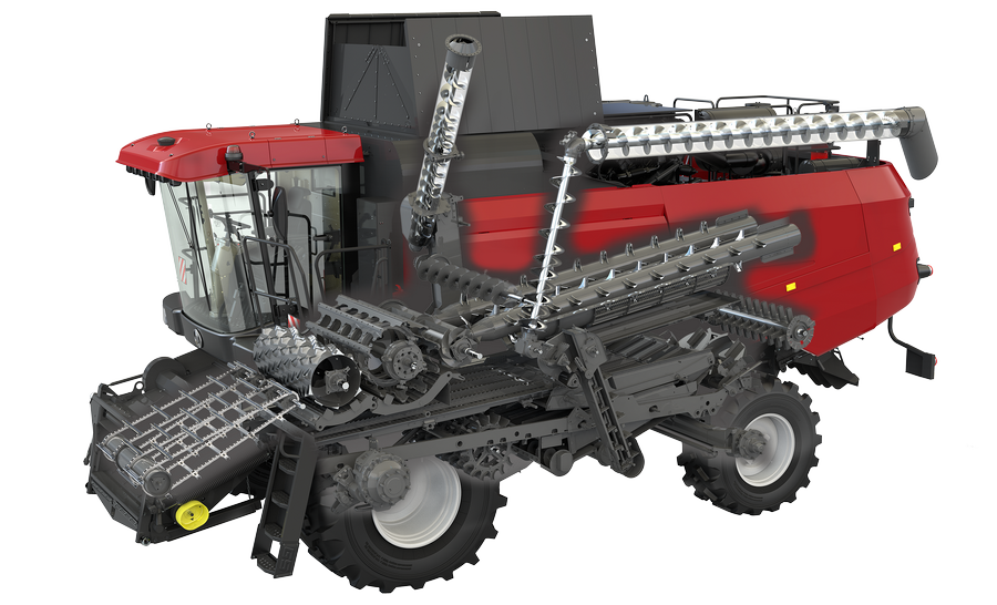 Двухбарабанная схема обмолота